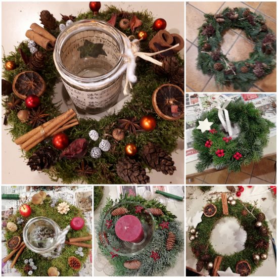 Coronabedingt verschoben von Mi. 24.11.2021 auf Mi. 01.12.2021 ->Adventsdekorationen basteln