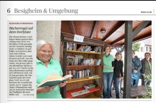 Einweihung Bücherschrank am Sonntag, 29.05.2022